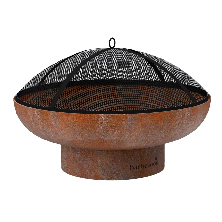 Steel spark screen black 75cm