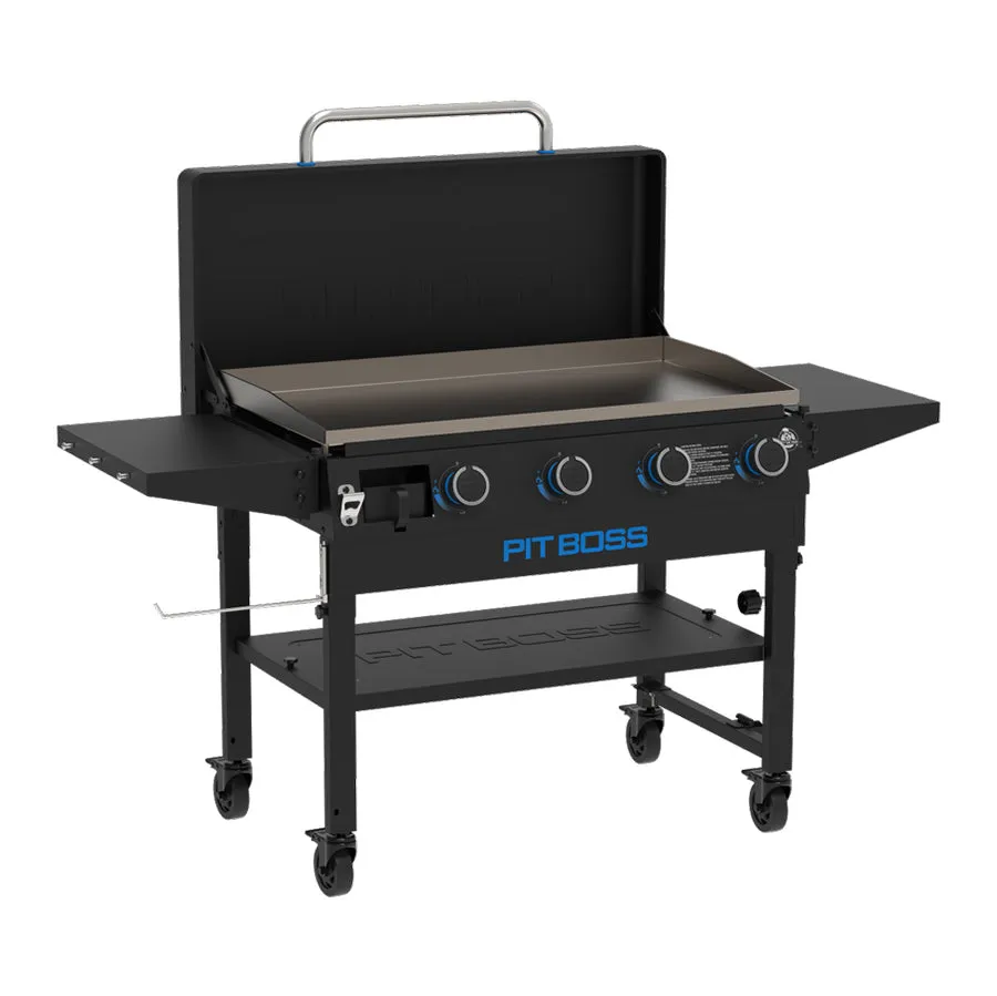 4-Burner Deluxe Griddle With Side Shelves + Lid - PB4BGD1