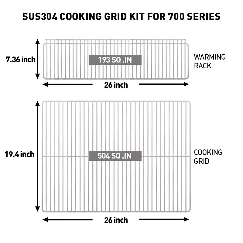 SUS304 COOKING GRID KIT FOR 700 SERIES
